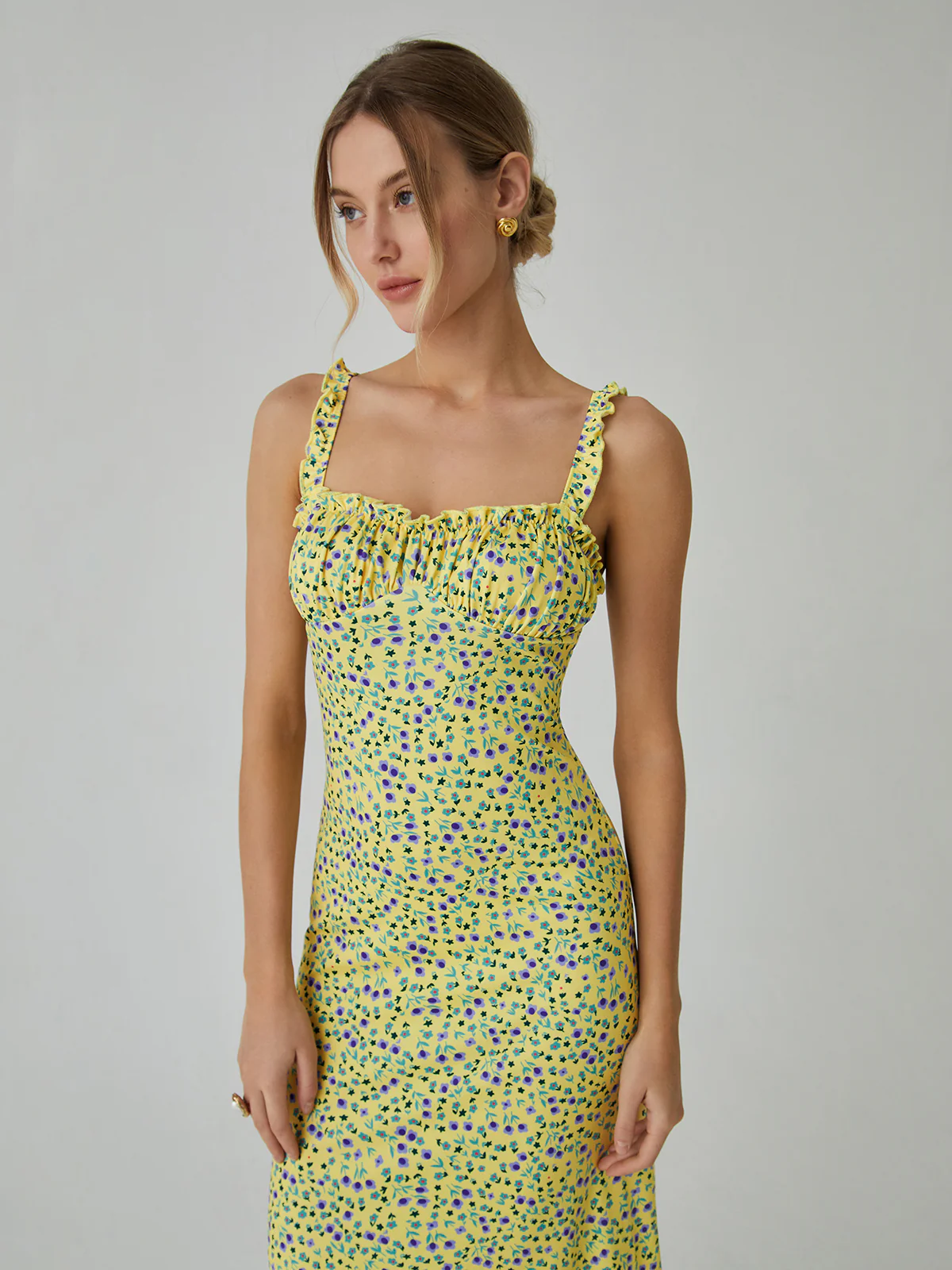 Schickes Boho-Midikleid Mit Spaghettiträgern