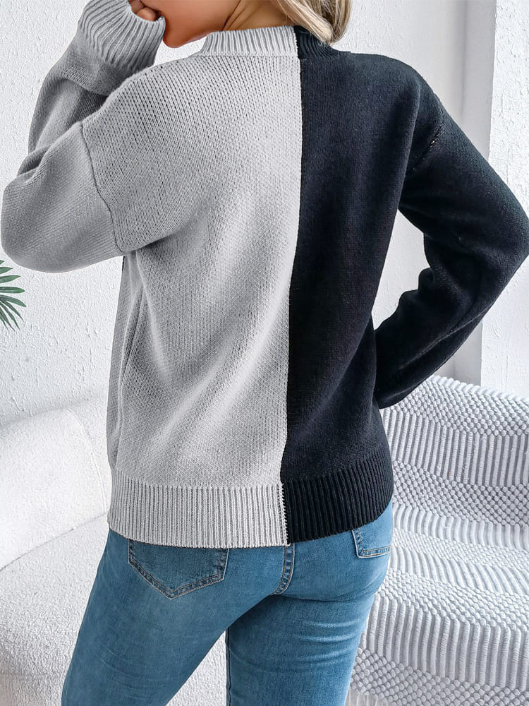 Langarmpullover Mit Rundhalsausschnitt Und Kürbismuster