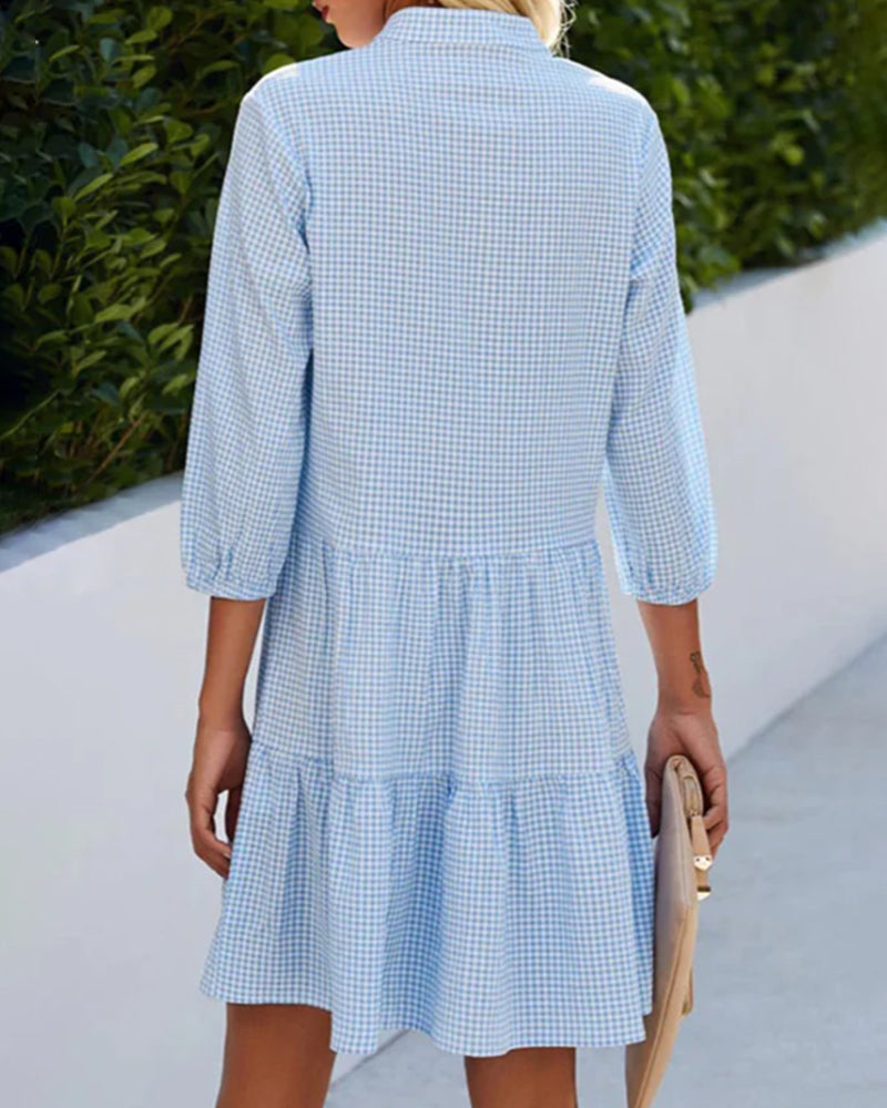 Sommerkleid İn A-Linie Mit V-Ausschnitt