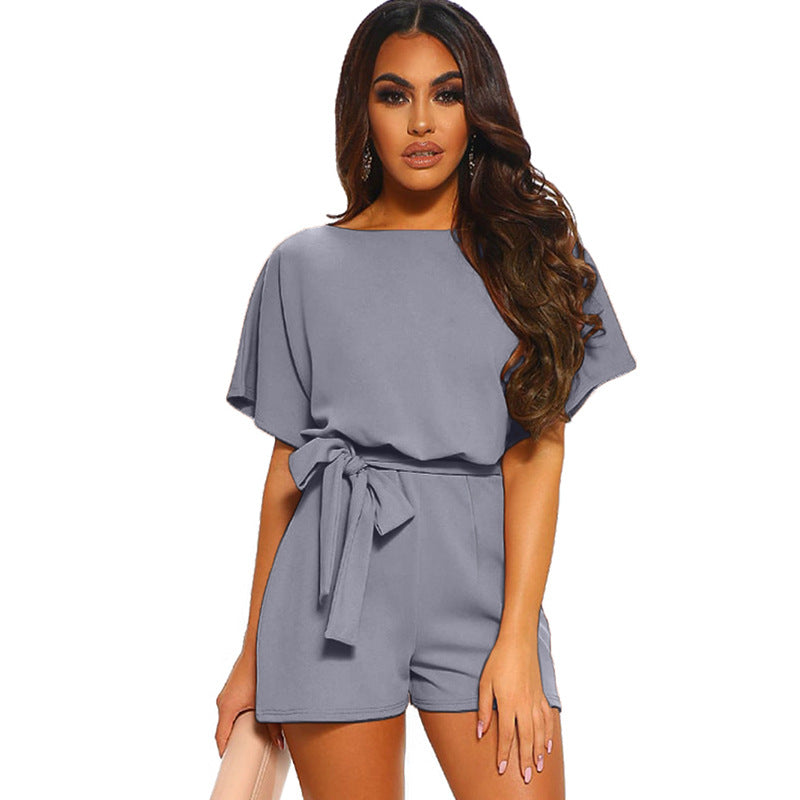 Rundhals-Jumpsuit Für Damen
