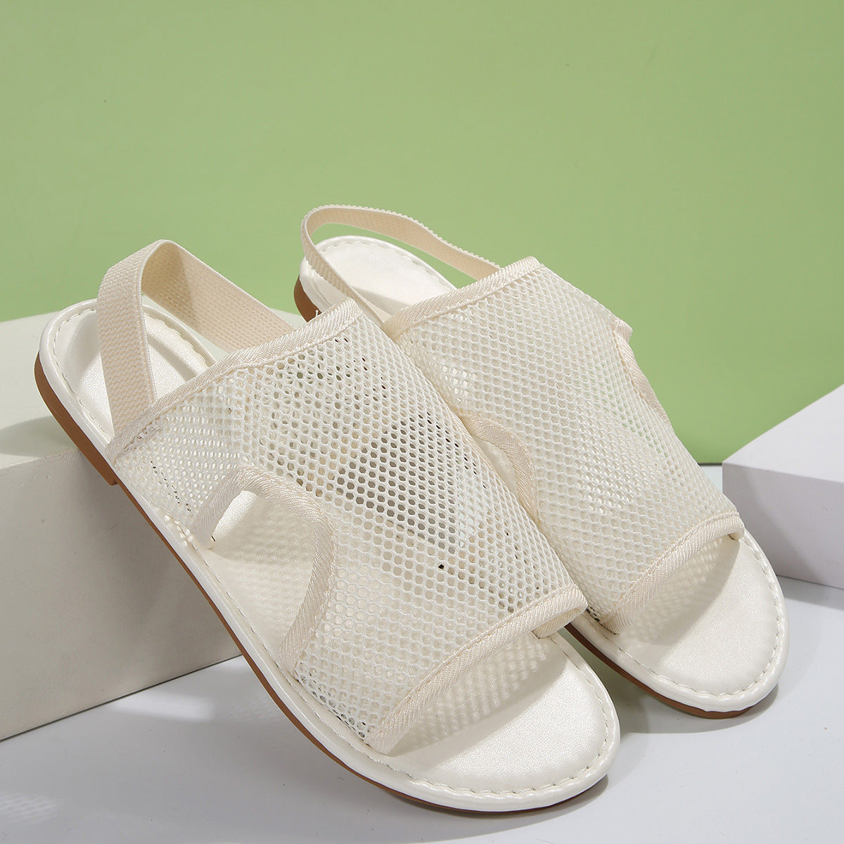 Elegante Sandaletten Mit Mesh-Detail