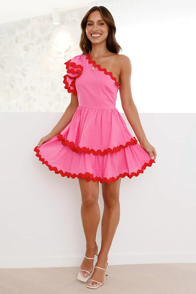 Minikleid Mit One-Shoulder-Design