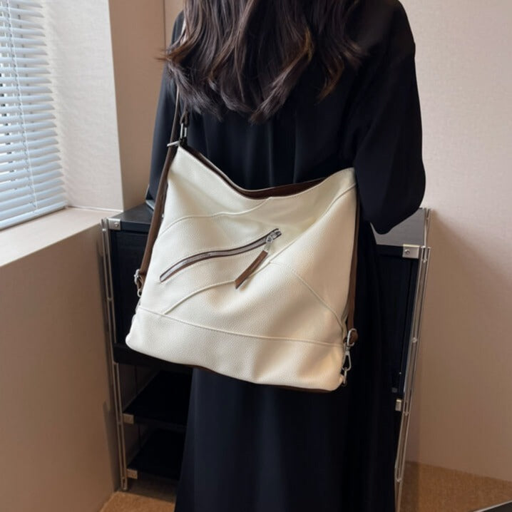 Tasche Aus Kunstleder Mit Rautenmuster