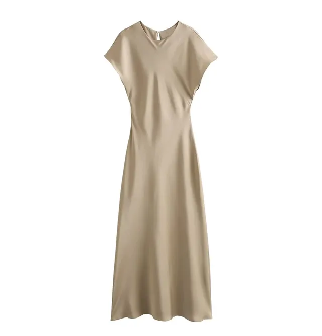 Elegantes Satin-Maxikleid