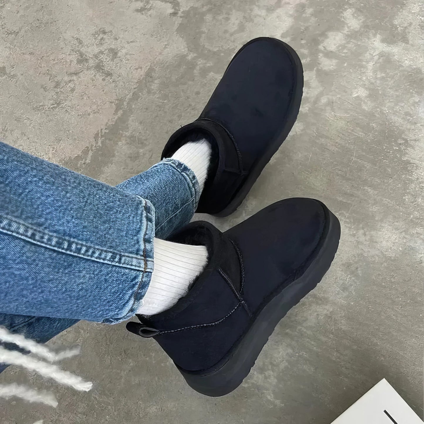 Pelzige Winterstiefel Für Damen