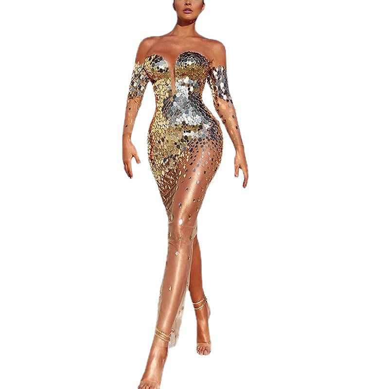 Glänzendes, Schickes Feen-Bankettkleid