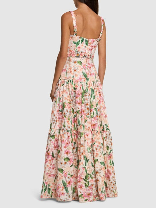 Ärmelloses Und Rückenfreies Trägerloses Langes Sommerkleid