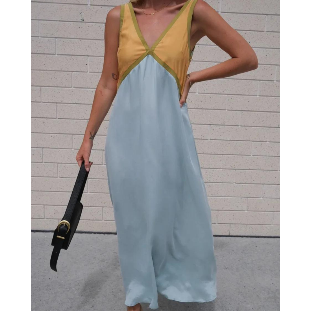 Elegantes Maxikleid Mit V-Ausschnitt