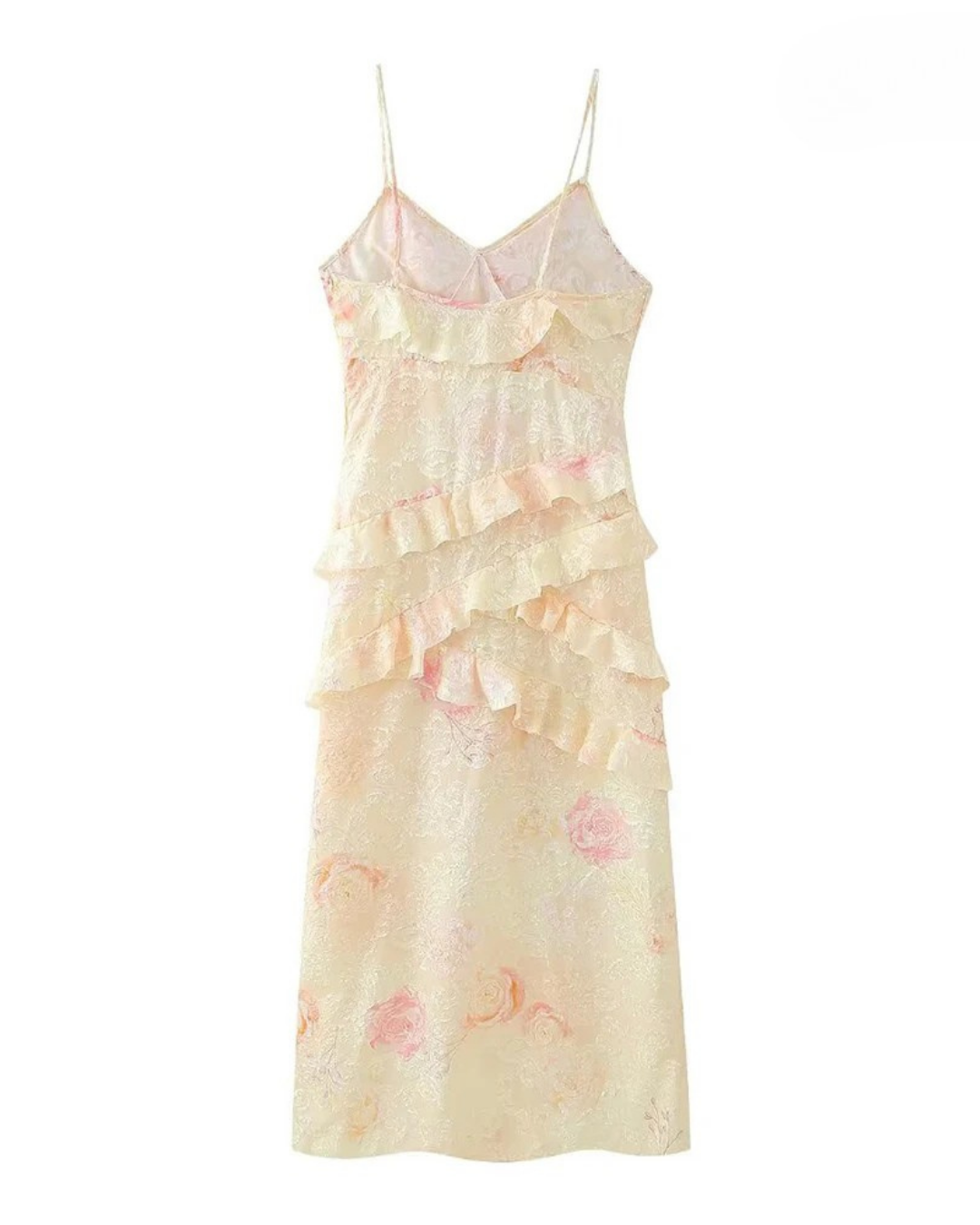 Neckholderkleid Mit Rüschen Und Farbverlauf Aus Netzstoff, Sexy, Rückenfreies Sommerkleid Mit V-Ausschnitt