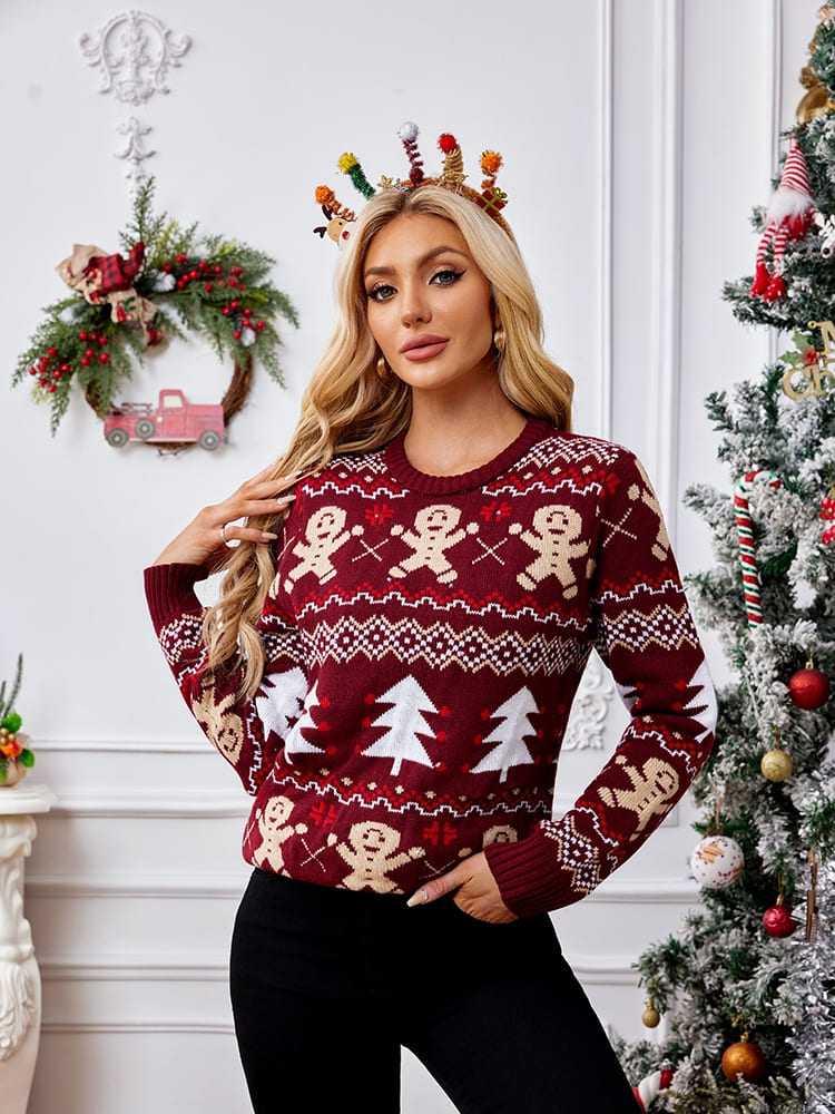 Eleganter Pullover Mit Weihnachtsdesign