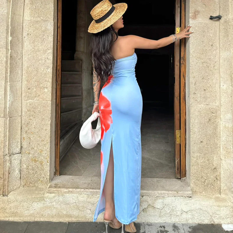 Maxi-Sommerkleid Mit Blumendruck