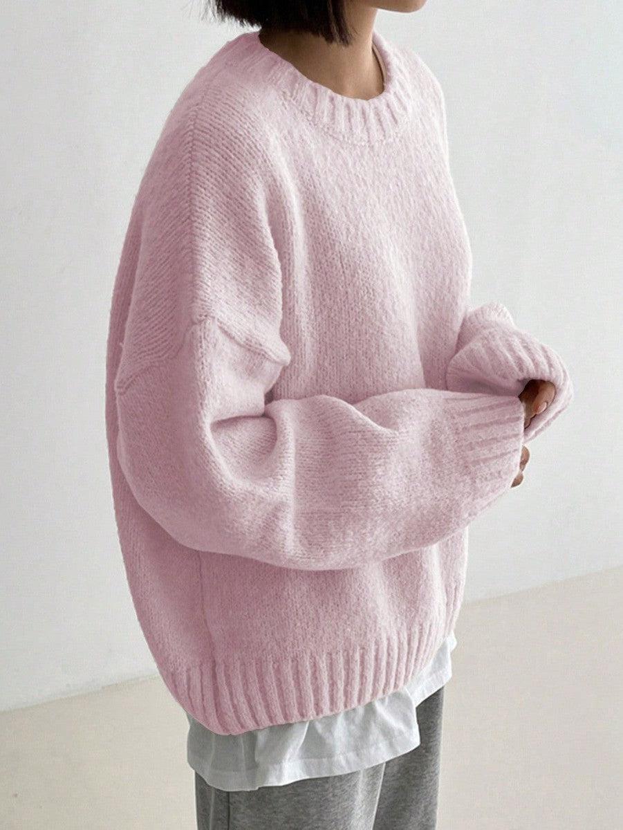 Stilvolles Design Eleganter Rosa Pullover