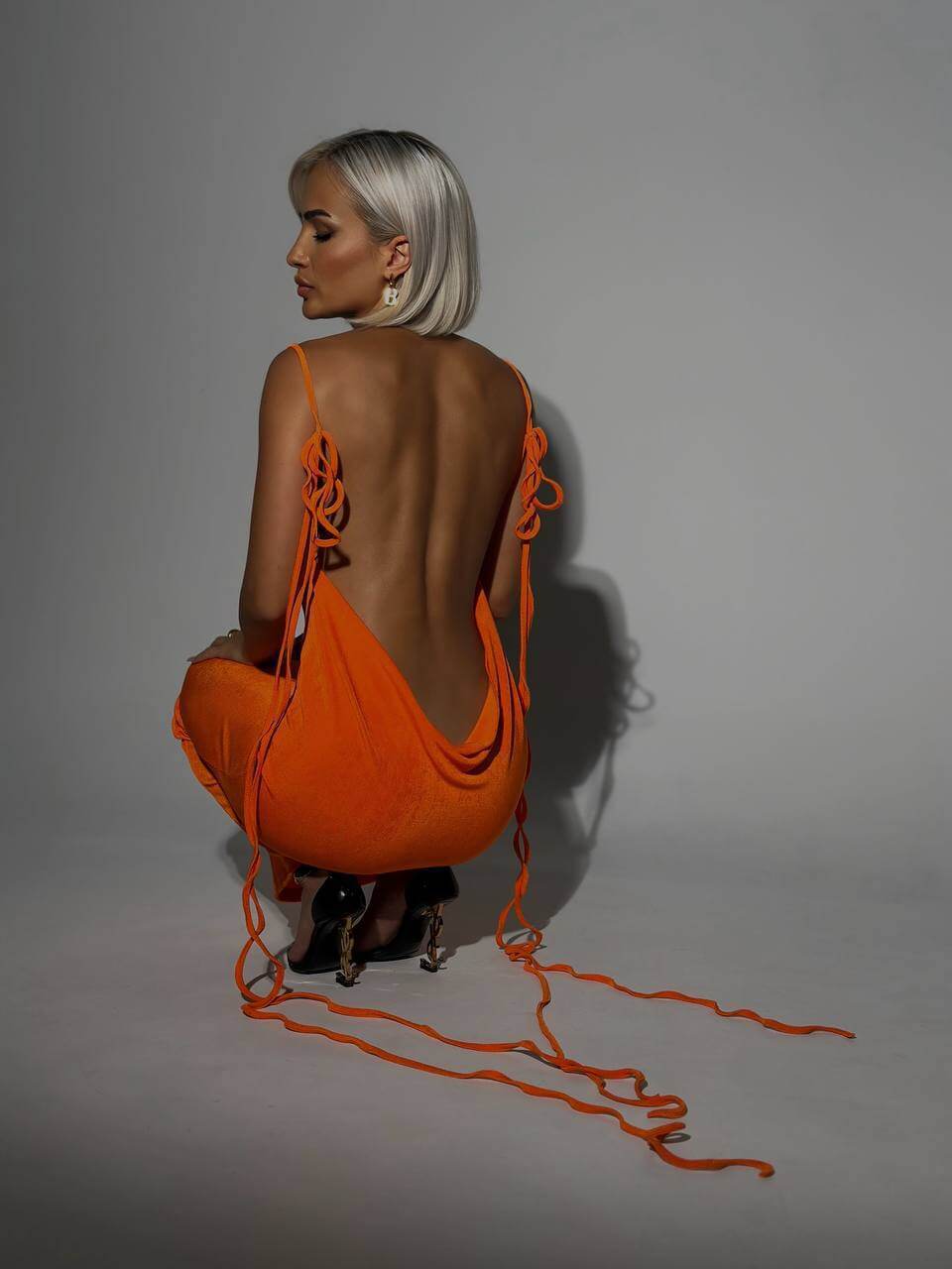Elegantes Maxikleid Mit Tiefem Rückenausschnitt