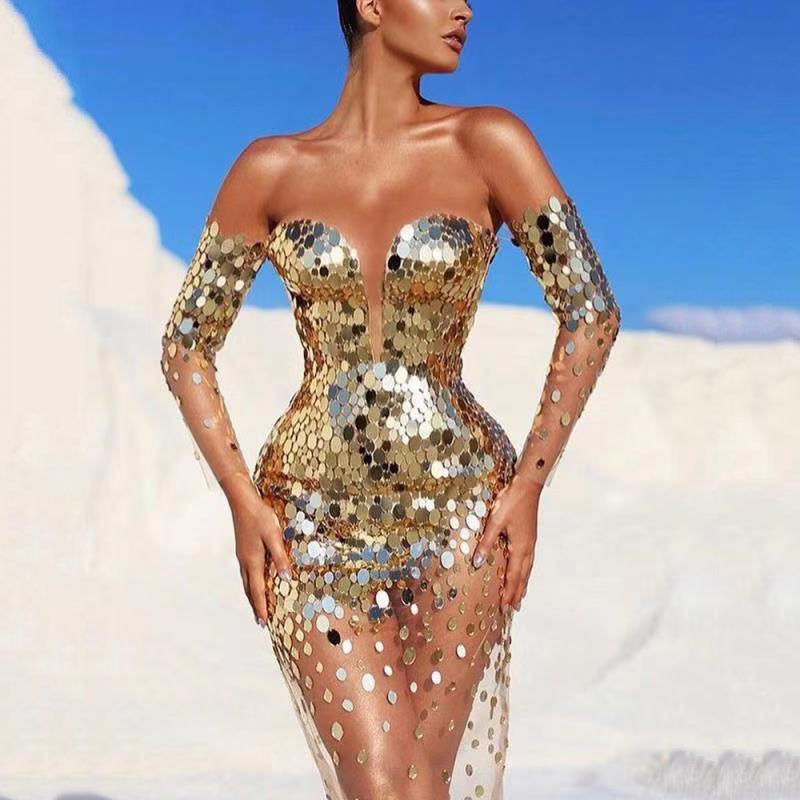 Glänzendes, Schickes Feen-Bankettkleid