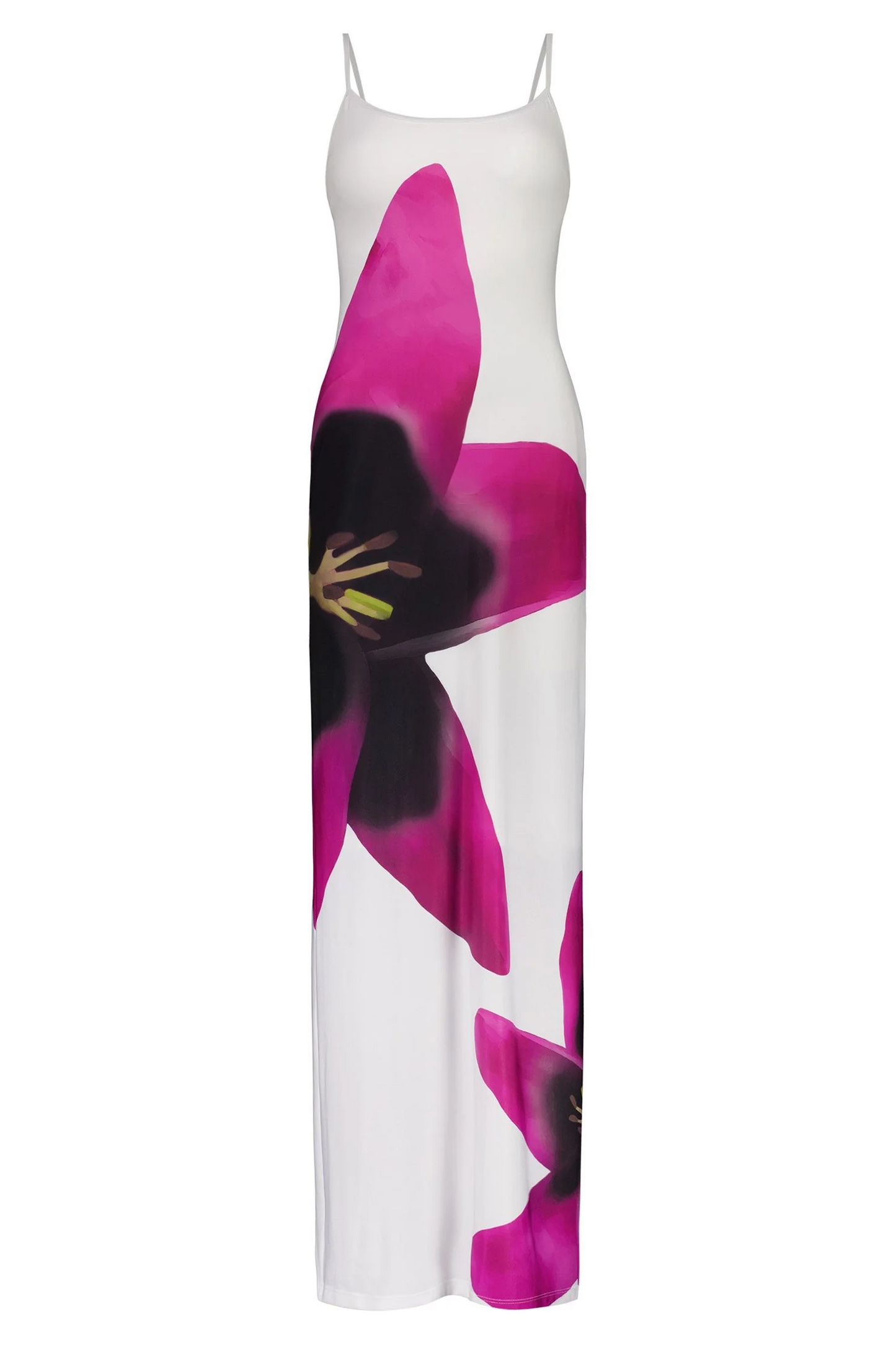 Maxikleid Mit Blumenmuster Und Dünnen Trägern