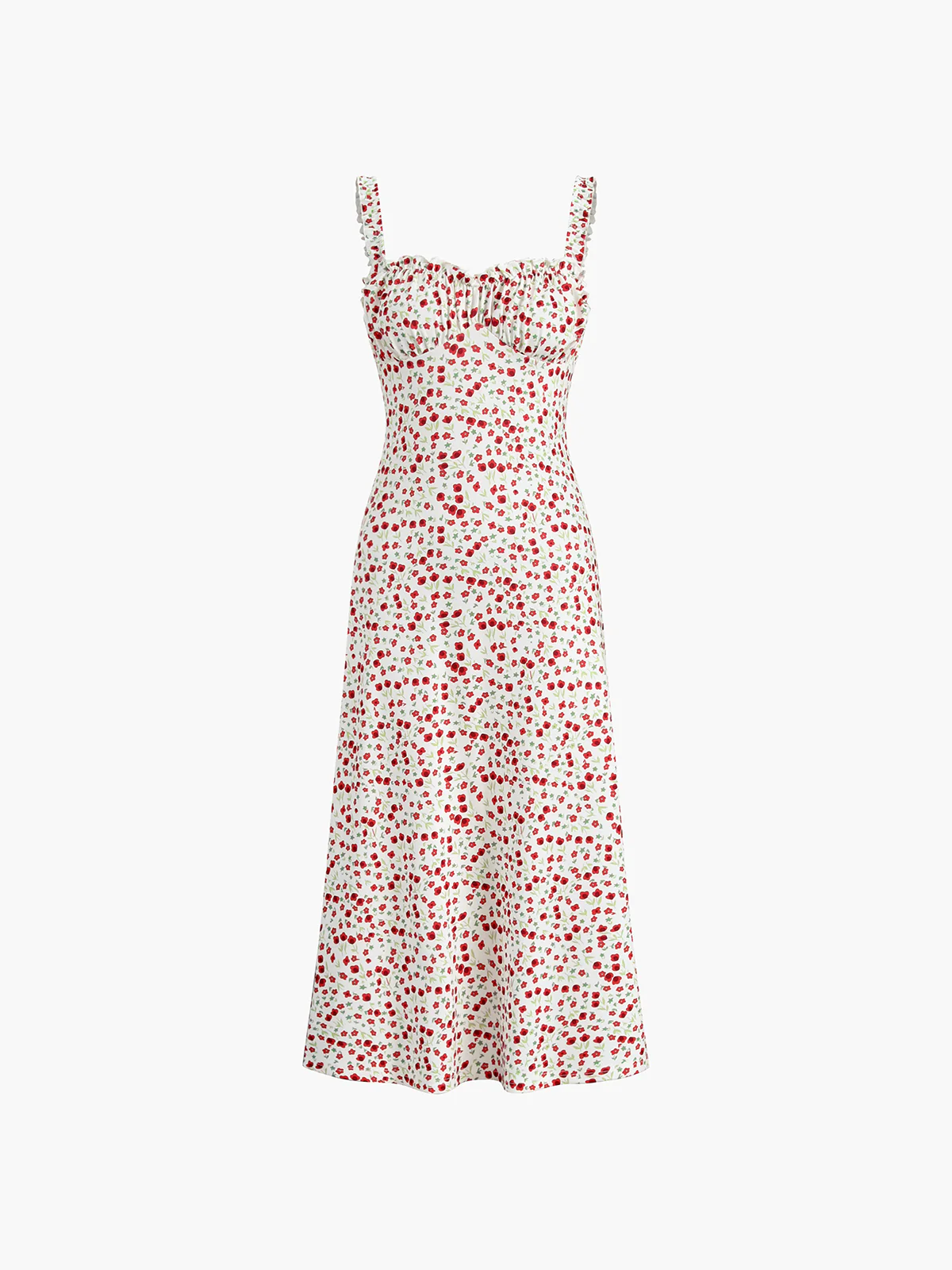 Schickes Boho-Midikleid Mit Spaghettiträgern