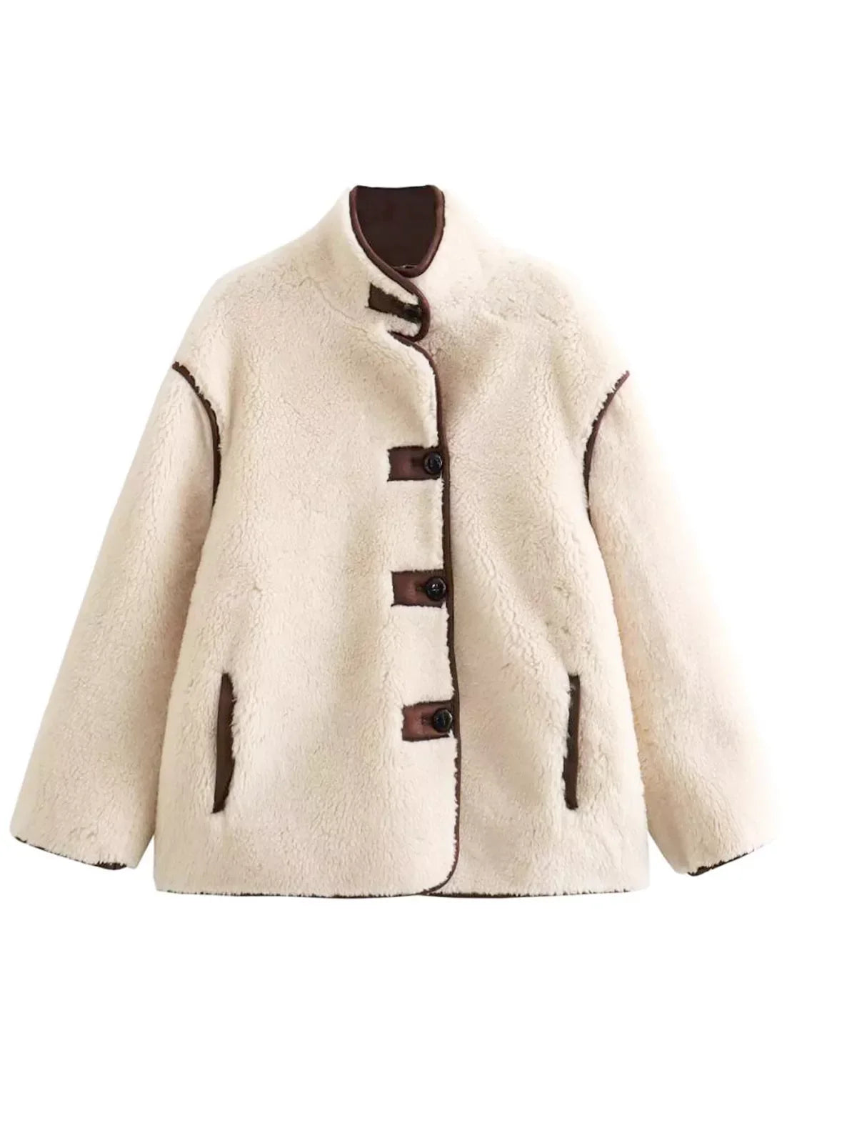 Wildlederjacke Mit Kontrastschnürung