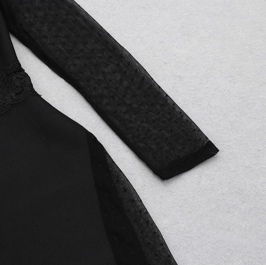 Midikleid Mit Spitzendetail