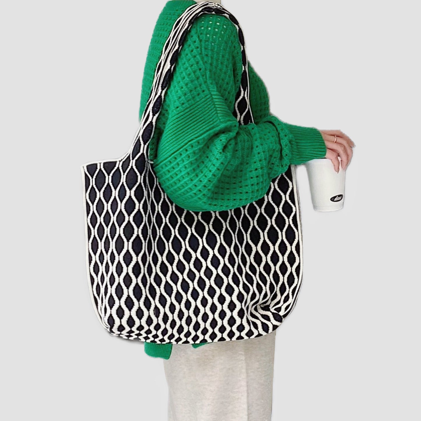 Tasche Mit Wellendesign
