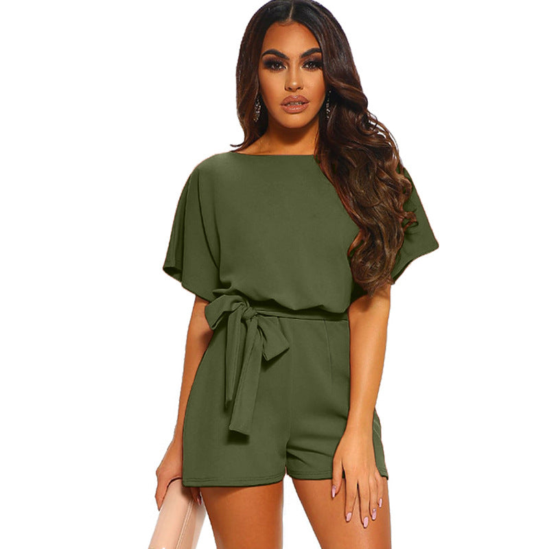 Rundhals-Jumpsuit Für Damen