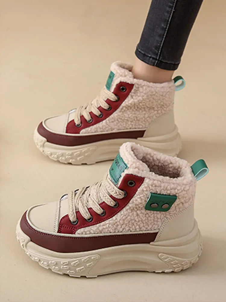Damen-Schneestiefel Mit Dicker Und Warmer Sohle