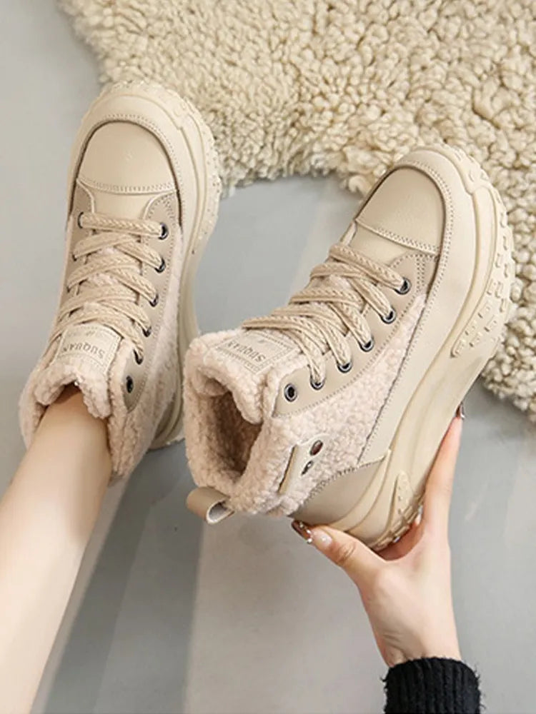 Damen-Schneestiefel Mit Dicker Und Warmer Sohle