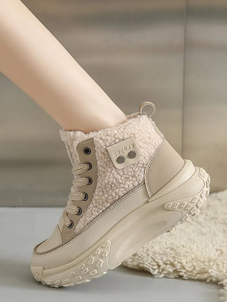 Damen-Schneestiefel Mit Dicker Und Warmer Sohle