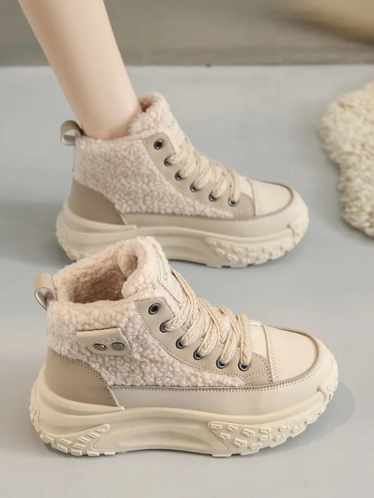 Damen-Schneestiefel Mit Dicker Und Warmer Sohle