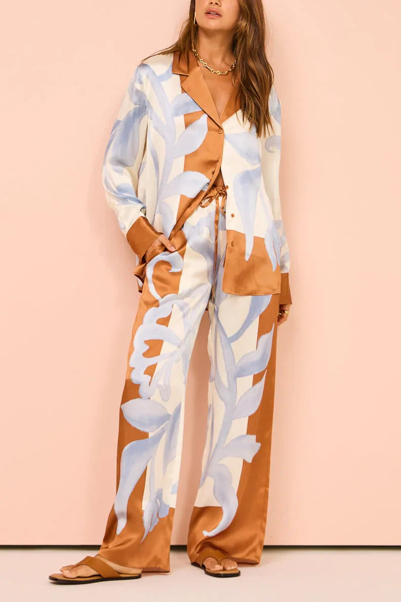 Elegant Gestaltetes Hosen-Hemd-Set