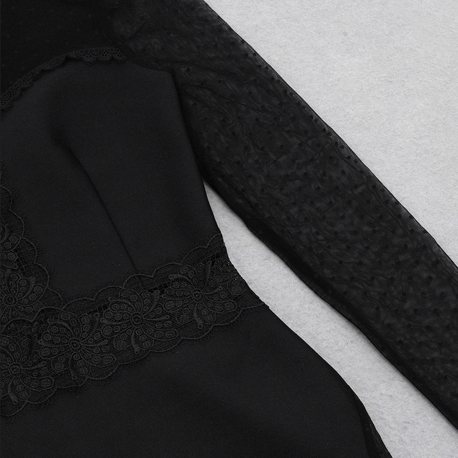 Midikleid Mit Spitzendetail