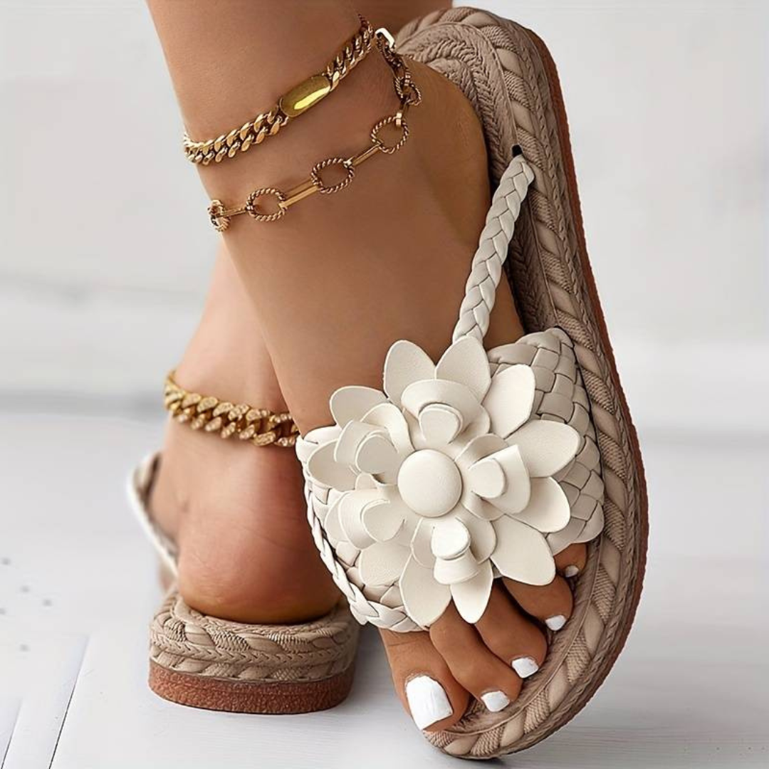 Flip-Flops Mit Strickdetails