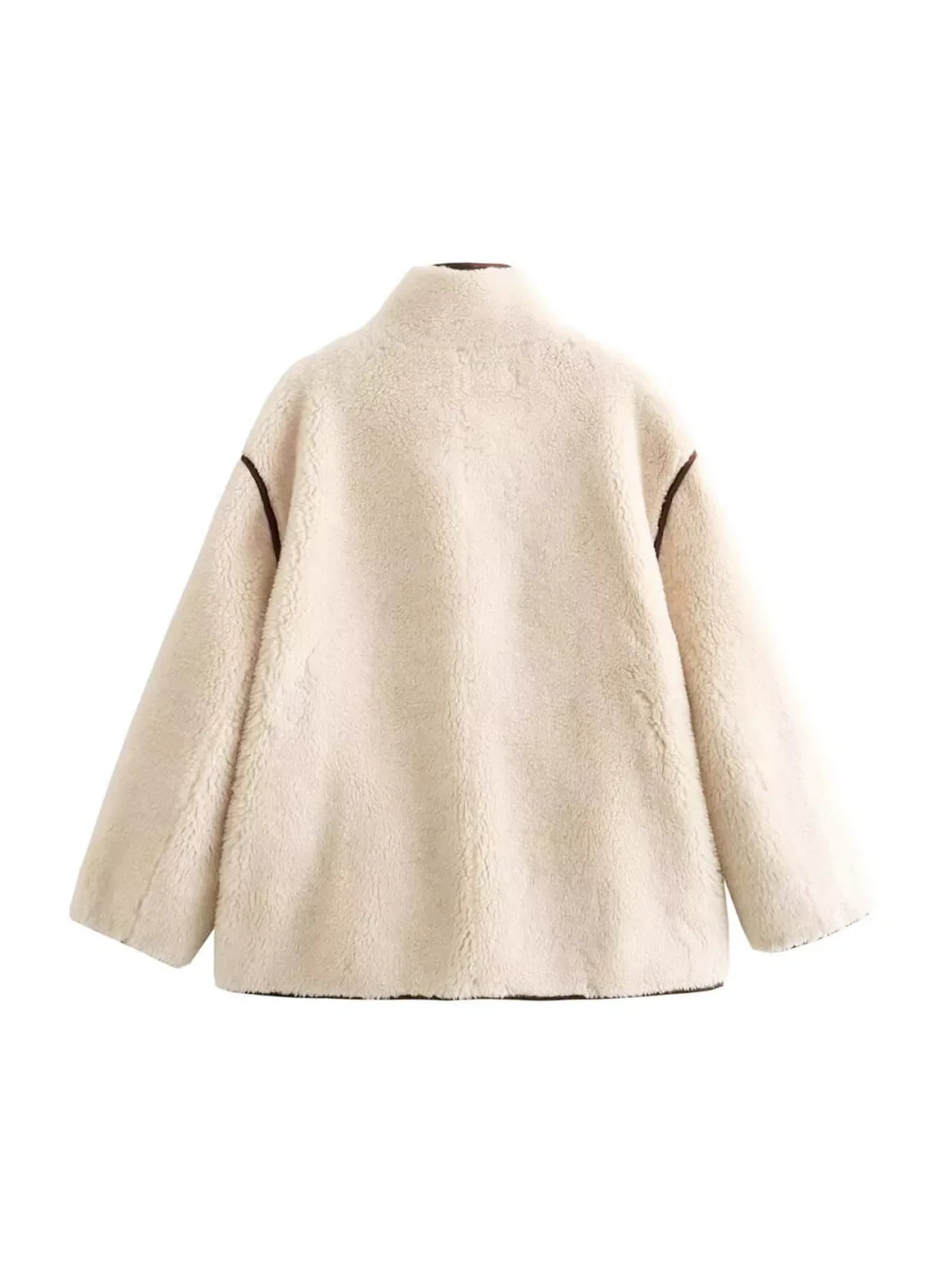 Wildlederjacke Mit Kontrastschnürung
