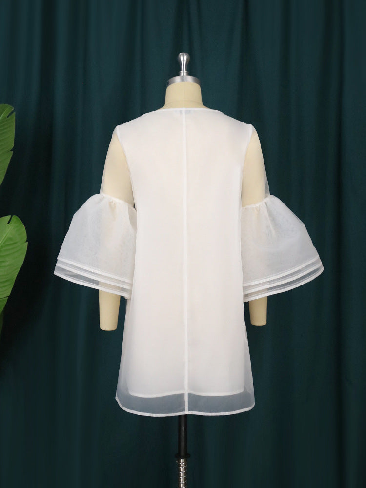 Rückenfreies Minikleid Mit Transparentem Detail