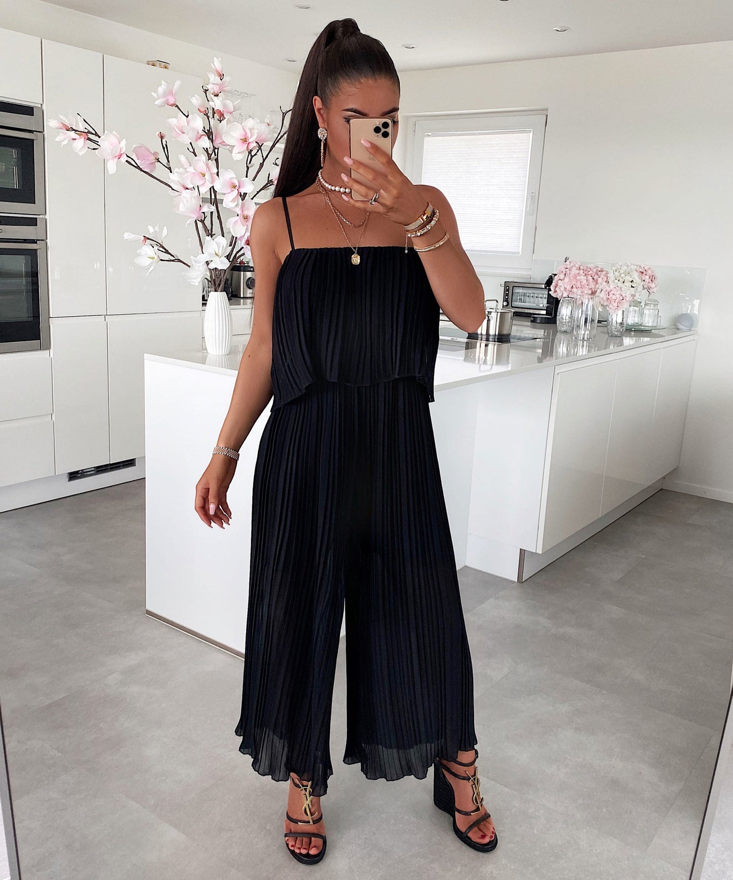 Stilvoller, Eleganter, Tief Ausgeschnittener Jumpsuit