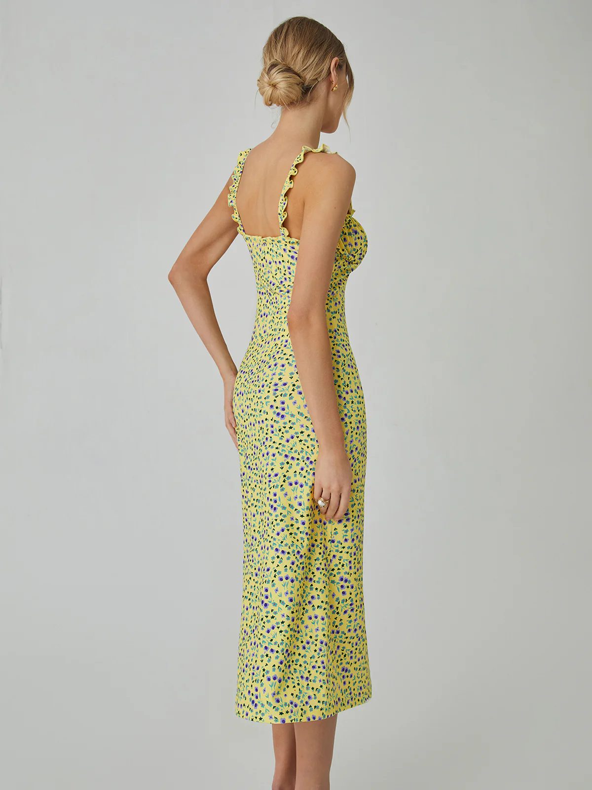 Schickes Boho-Midikleid Mit Spaghettiträgern