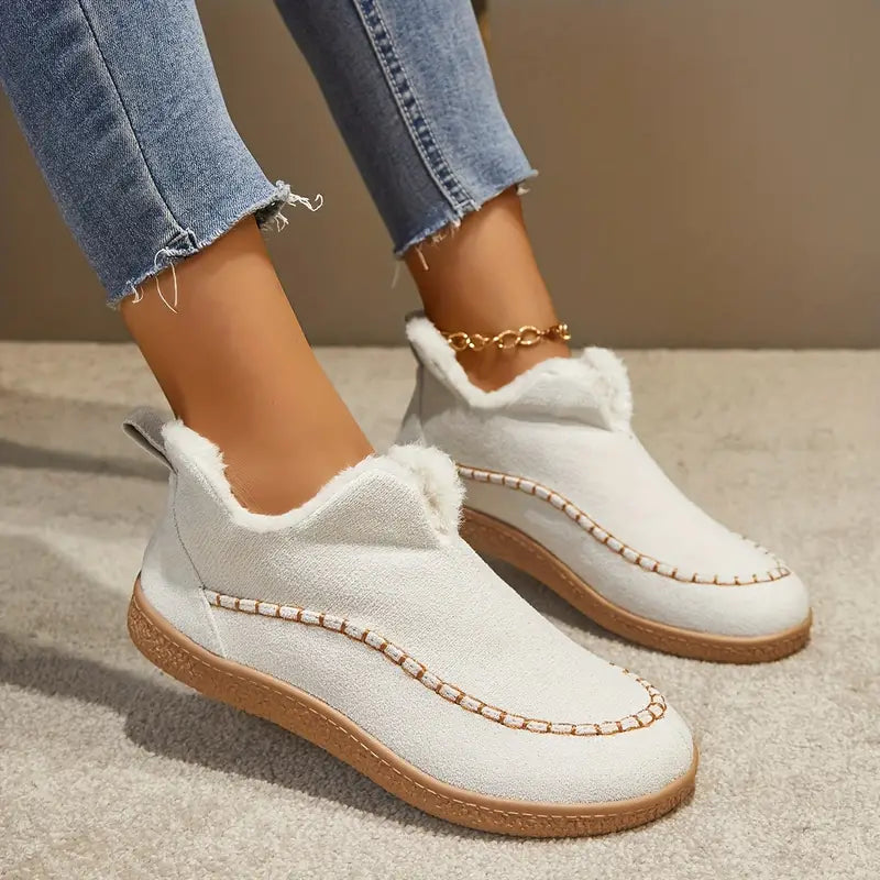 Stiefeletten Mit Runder Zehenpartie Und Fleecefutter
