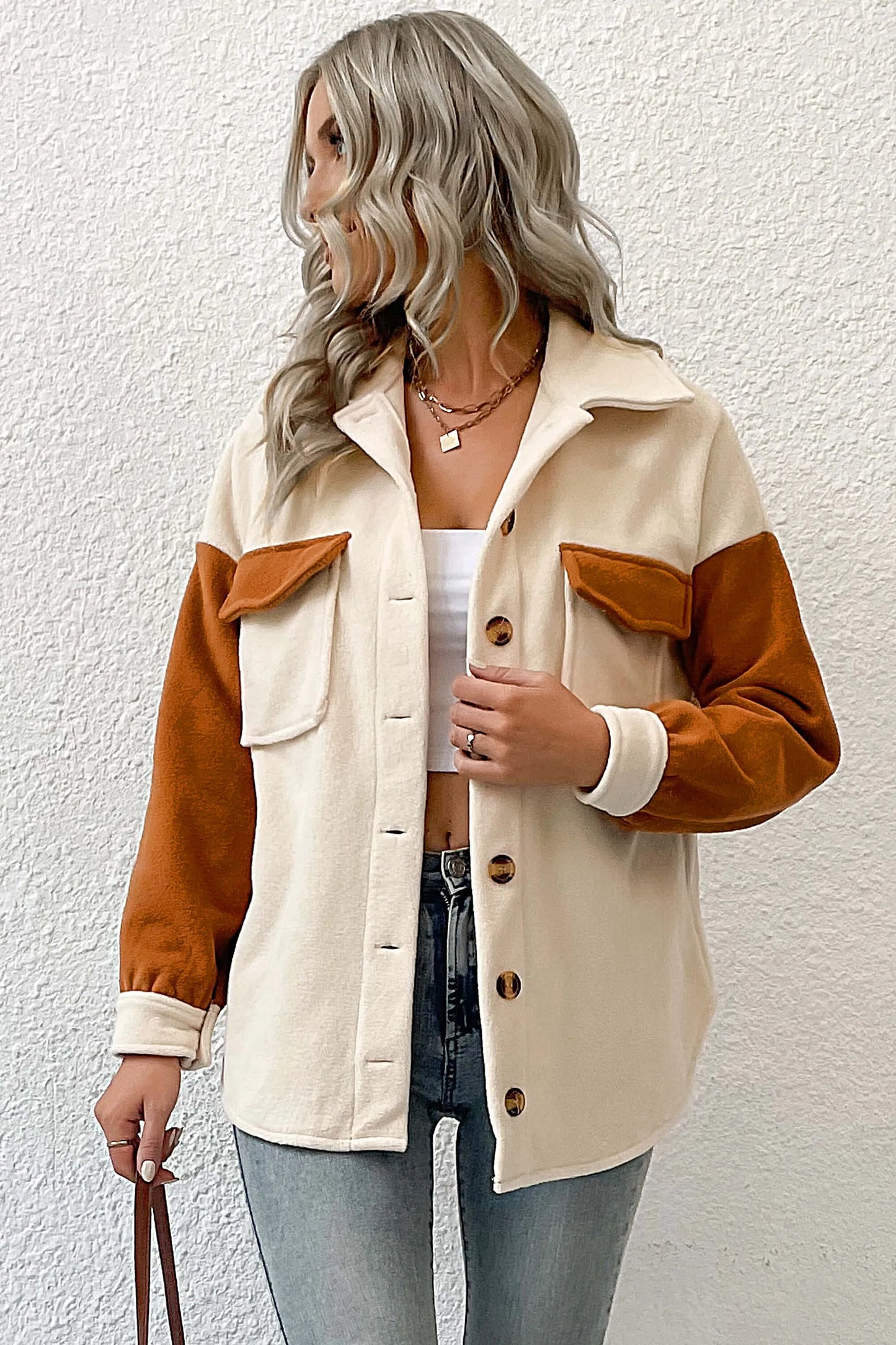 Elegante Jacke Mit Klassischem Kragen Und Taschendetails