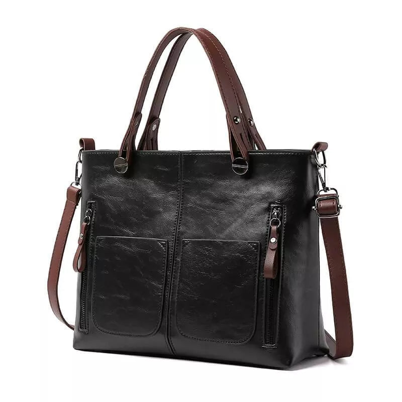 Vintage Leder Damen Umhängetasche