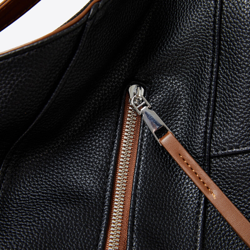 Tasche Aus Kunstleder Mit Rautenmuster