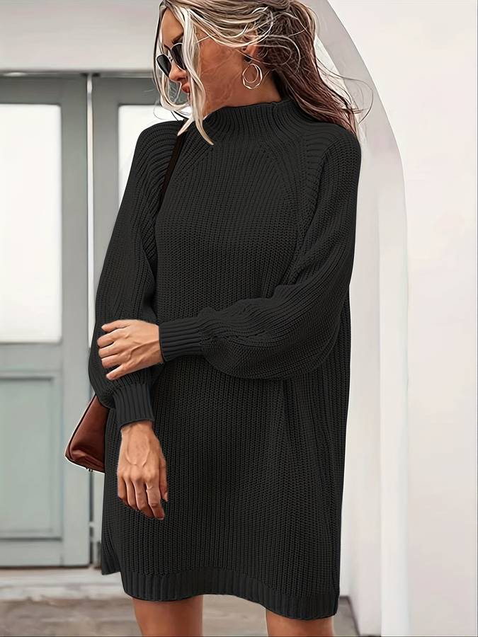 Strickkleid Mit Rundhalsausschnitt