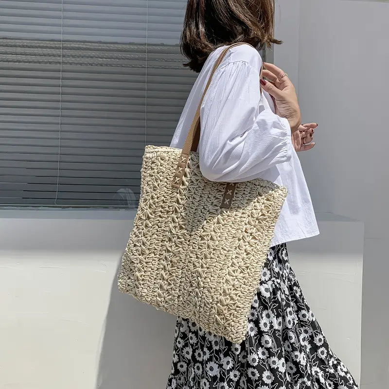 Geflochtene Sommer-Strandtasche