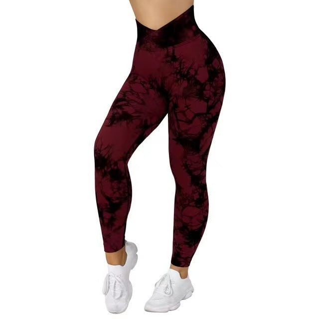 Strapazierfähige, Nahtlos Gemusterte Yoga-Leggings Für Damen