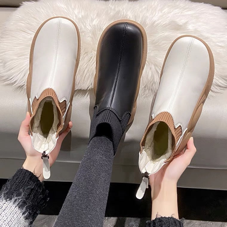 Klassische Stiefel Mit Niedrigem Absatz