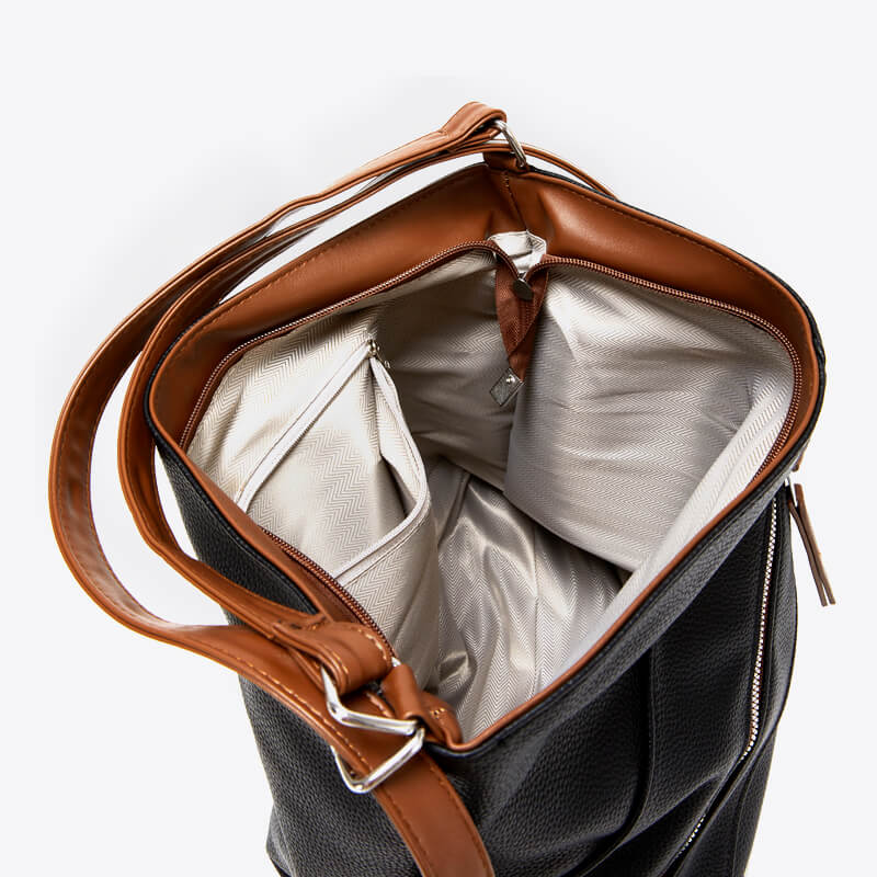 Tasche Aus Kunstleder Mit Rautenmuster