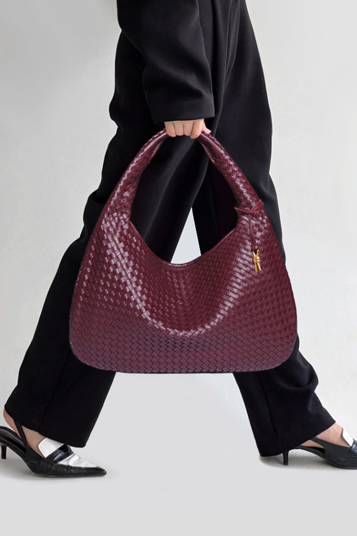 Retro Gewebte Halbmondförmige Tasche