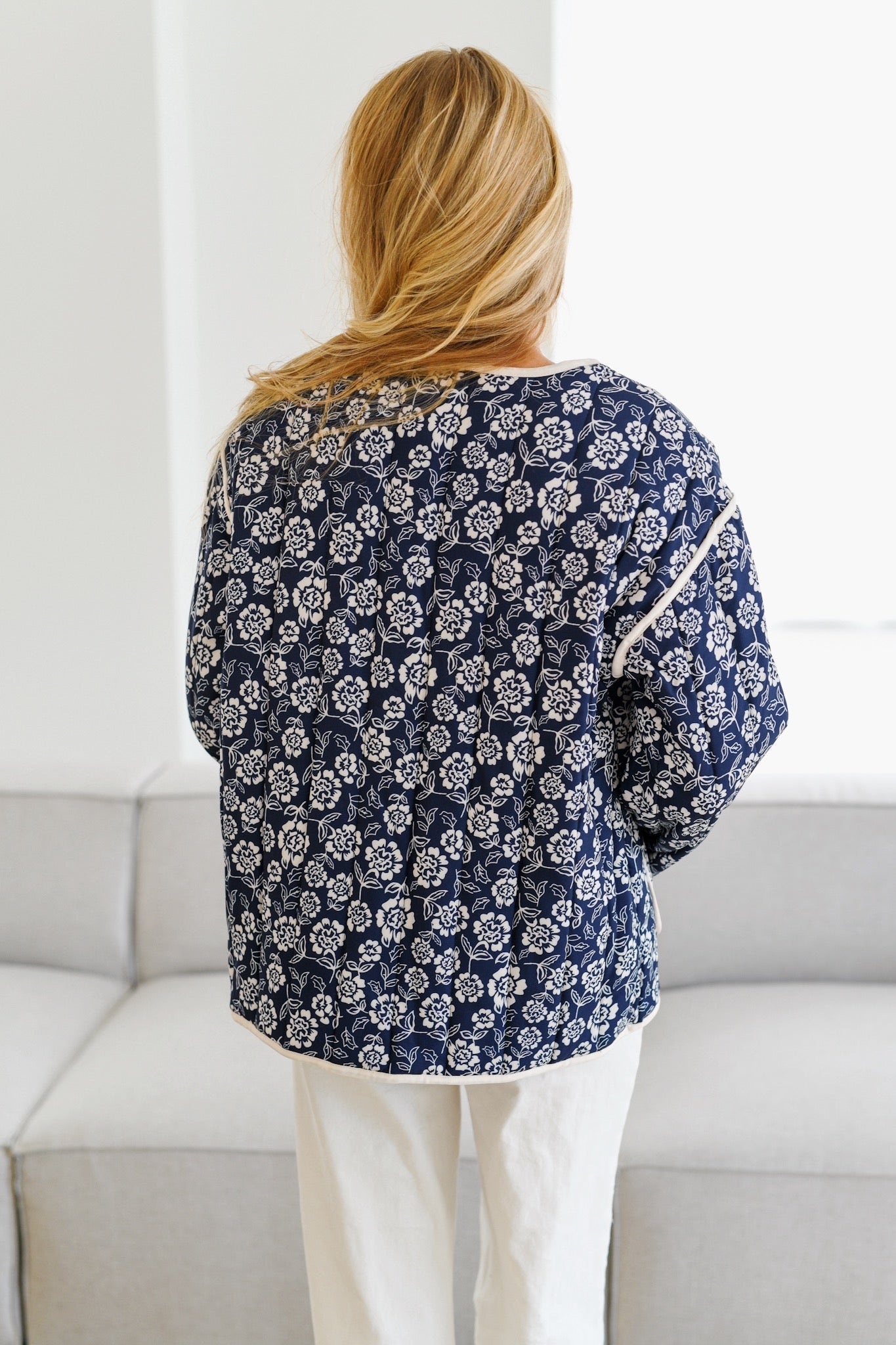 Gepolsterte Jacke Mit Hoher Taille