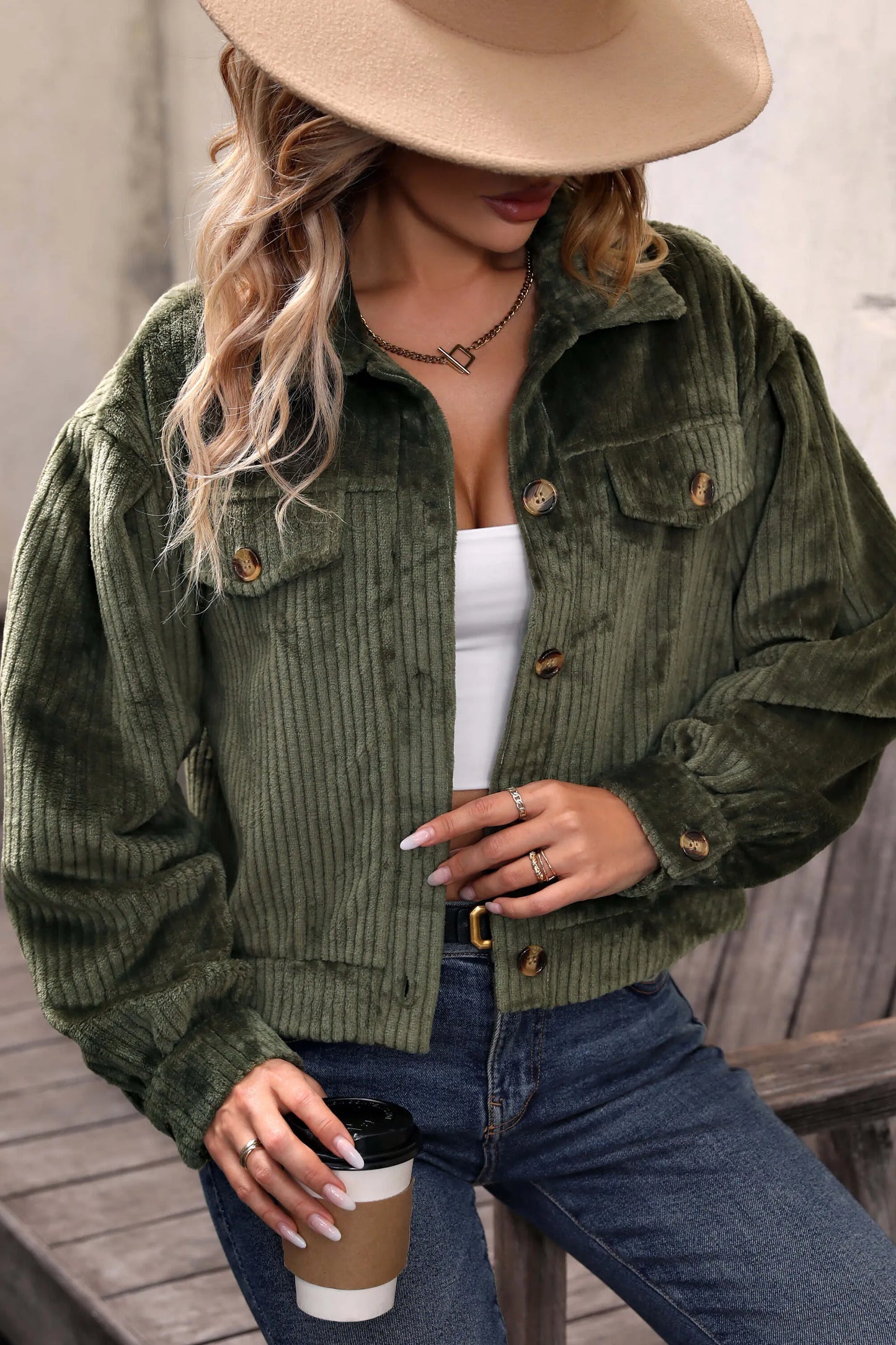 Elegante Grüne Samtjacke