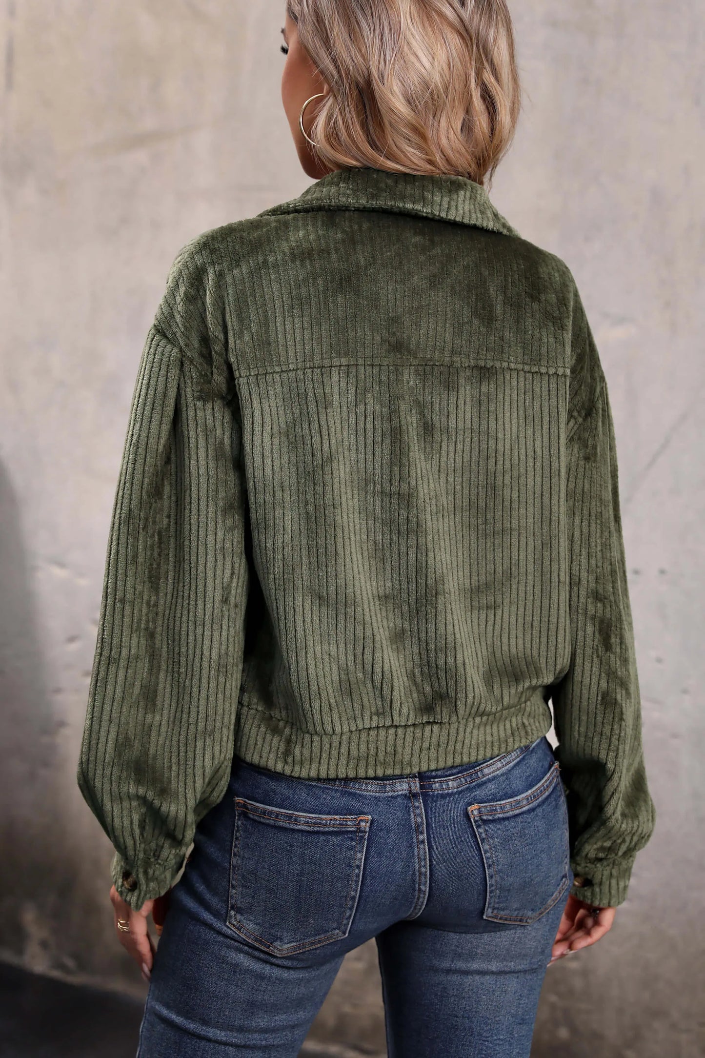 Elegante Grüne Samtjacke