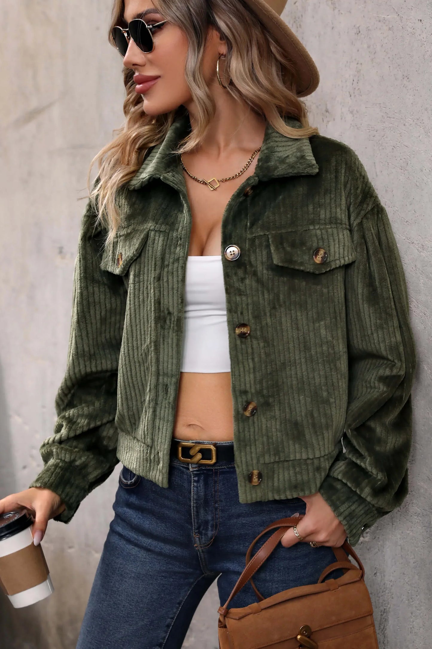 Elegante Grüne Samtjacke