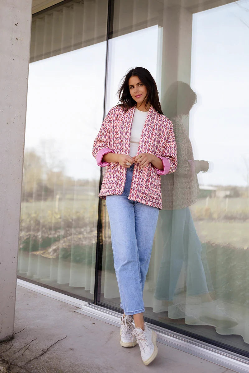 Rosa Elegante Designerjacke